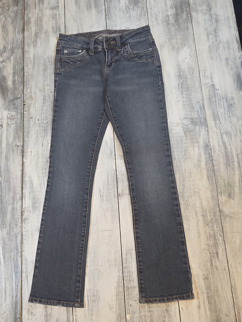 dELiA*s Morgan Women's Blue Straight-Leg Jeans sz 00P Petit